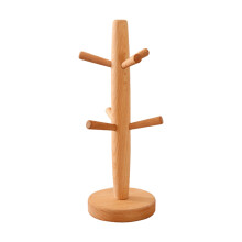 Coffee Mug Rack Tree Shape Beech 1pcs 12.6x4.7x4.7in