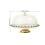White Cake Stand with Clear Lid Ceramic Cake Holder 2