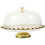White Cake Stand with Clear Lid Ceramic Cake Holder 3
