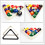 2 biljartballen driehoekframe, biljartaccessoires 10