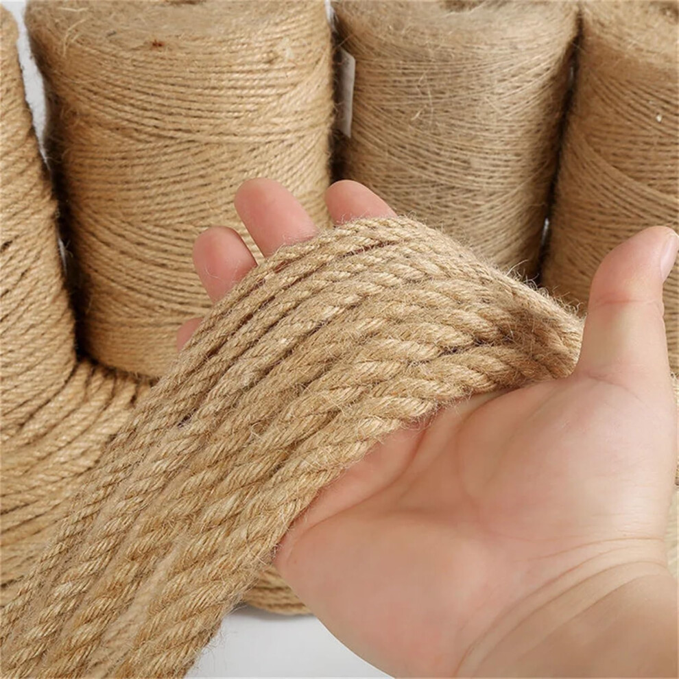 Garden Twine Natural Color Jute Rope 2mm 50m Burlap Cord For DIY Crafts Gift Wrapping Gardening Wedding Decor 1-120m-image-OPC-PKSNGSD-NEW