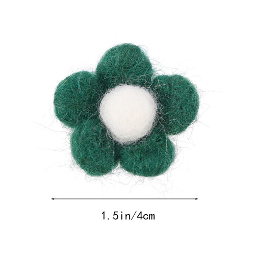 Feutrine Laine Verte DIY Fleurs 5 Décorations 1