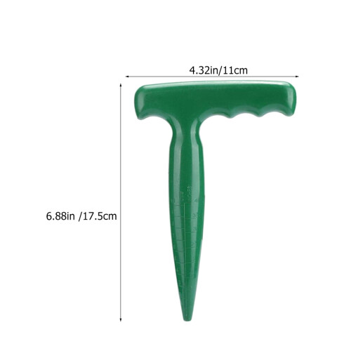 8Pcs Green Plastic Seed Tool 5-Gear Adjustable Garden Planter 1