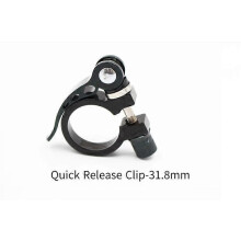 (As show, One size) Two mountain bike seat tube clips bicycle seat tube clip dead fly road bike seat post lock (quick release clip-31.8mm (black))