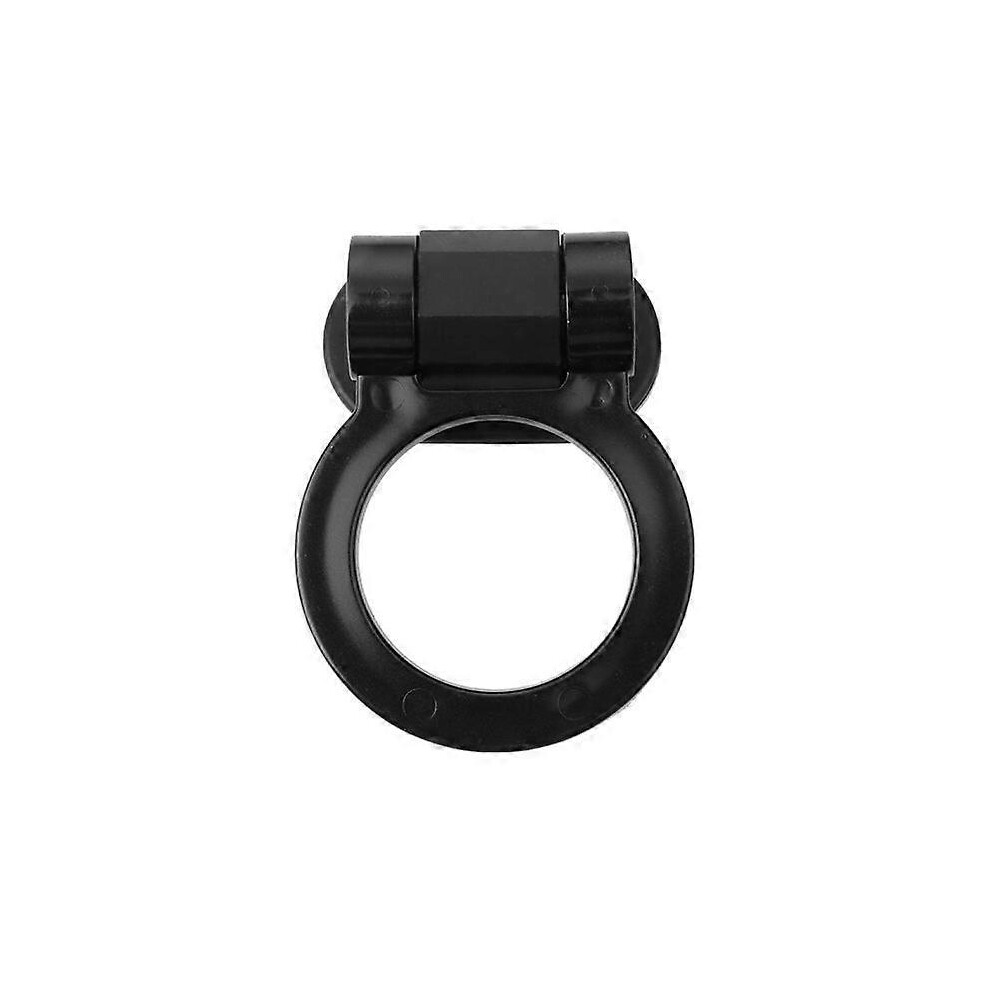 Kikidex (As Show, One Size) Car Front And Rear Bumper Towing Trailer Rope Hook Bumper Decorative Trailer Ring Hook - Round (Black)