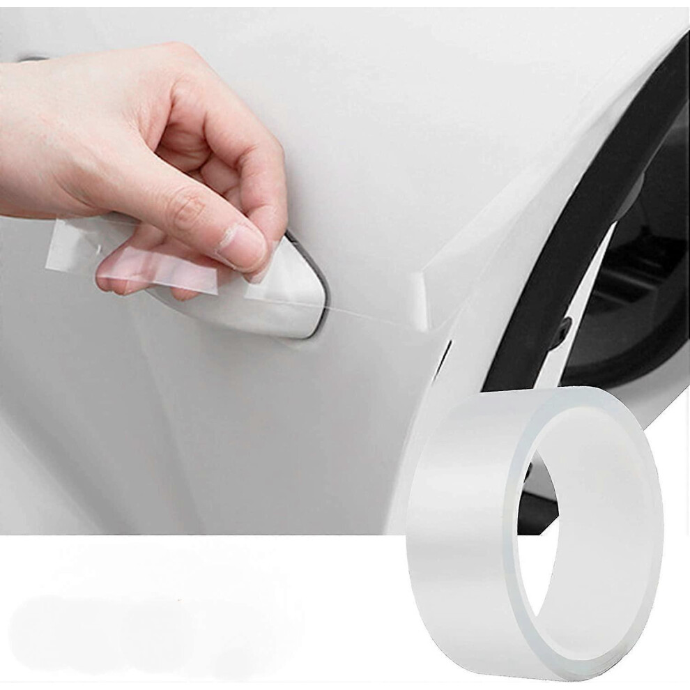 Kikidex (As Show, One Size) Anti-Scratch Anti-Collision Adhesive Strip Car Door Edge Guard Protector Strip Car Door Scuff Plate Protectors Transparent Invisib