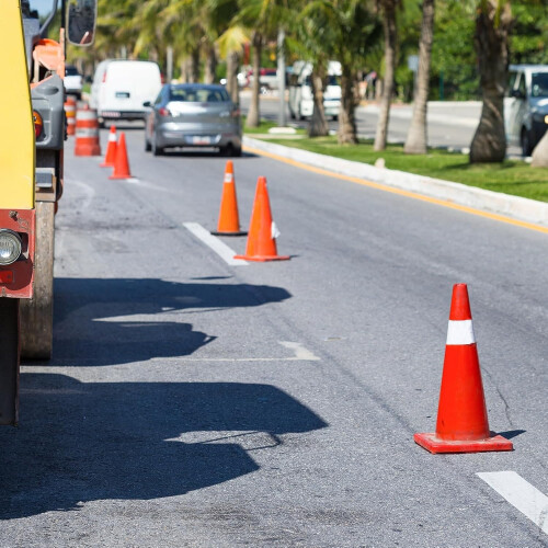 Road Cones 40/50/60/70 cm Foldable Parking Cone Multifunction Cone With Reflective Stripe 1