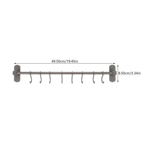 Heavy Duty Kitchen Hook Grey Wall-Mount Hook for Utensils 1
