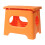 1Pc Small Foldable Stool Orange PP Folding Taboret for Home Travel 6