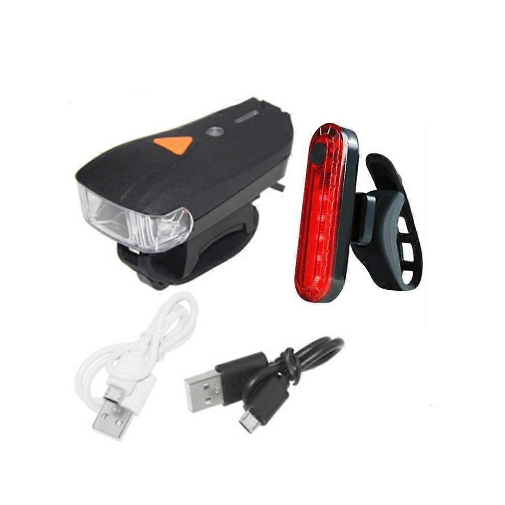 Kikidex (As Show, One Size) Usb Rechargeable Waterproof Bicycle Headlight, Intelligent Induction - Headlight + 056 Headlight (Single Pack)