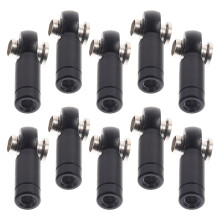 10St Sterke Aluminium Kogelkop Link Rod End Zwart Voor Auto DIY