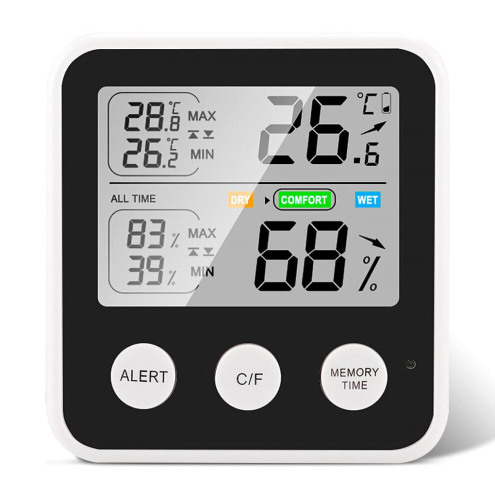Digital Temperature Humidity Gauge TS-9909-B With Back Stand High Accuracy Hygrometer