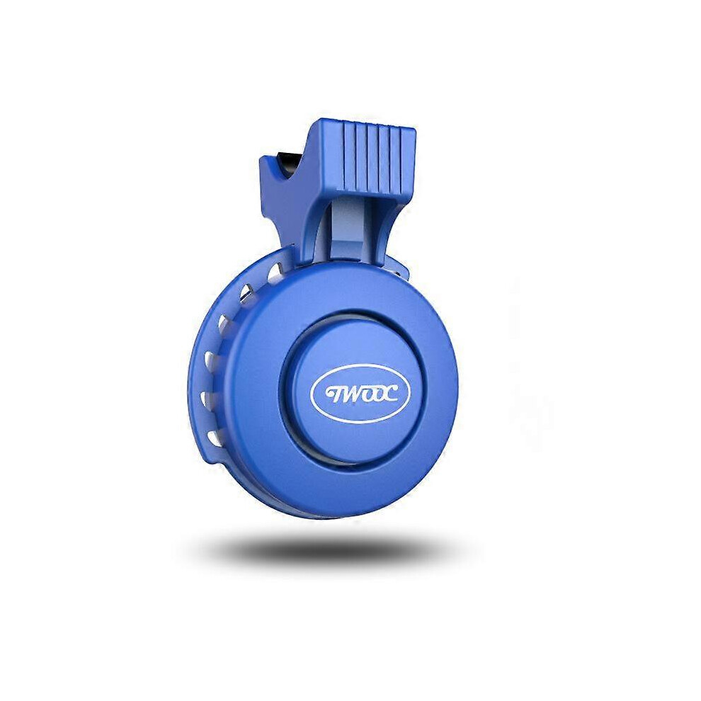 Kikidex (As Show, One Size) Usb Rechargeable Bicycle Horn E-Bike Bell 100-120 Db Waterproof 4 Sound Modes - Navy Blue (One)