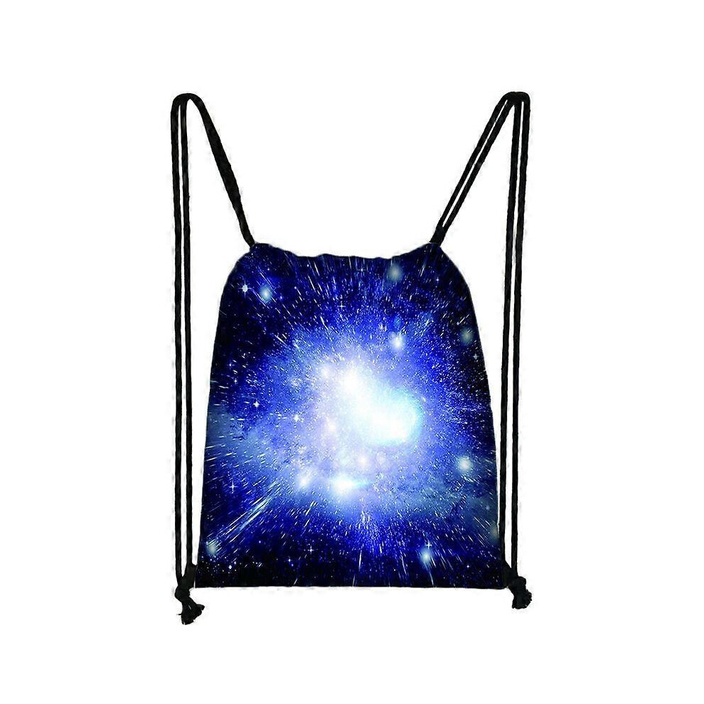 (As show, One size) Starry Sky Series Running Drawstring Gym Bag School Yoga Swimming Hiking Sports Rope Bag Backpack Boy Girl Gift starry sky-14