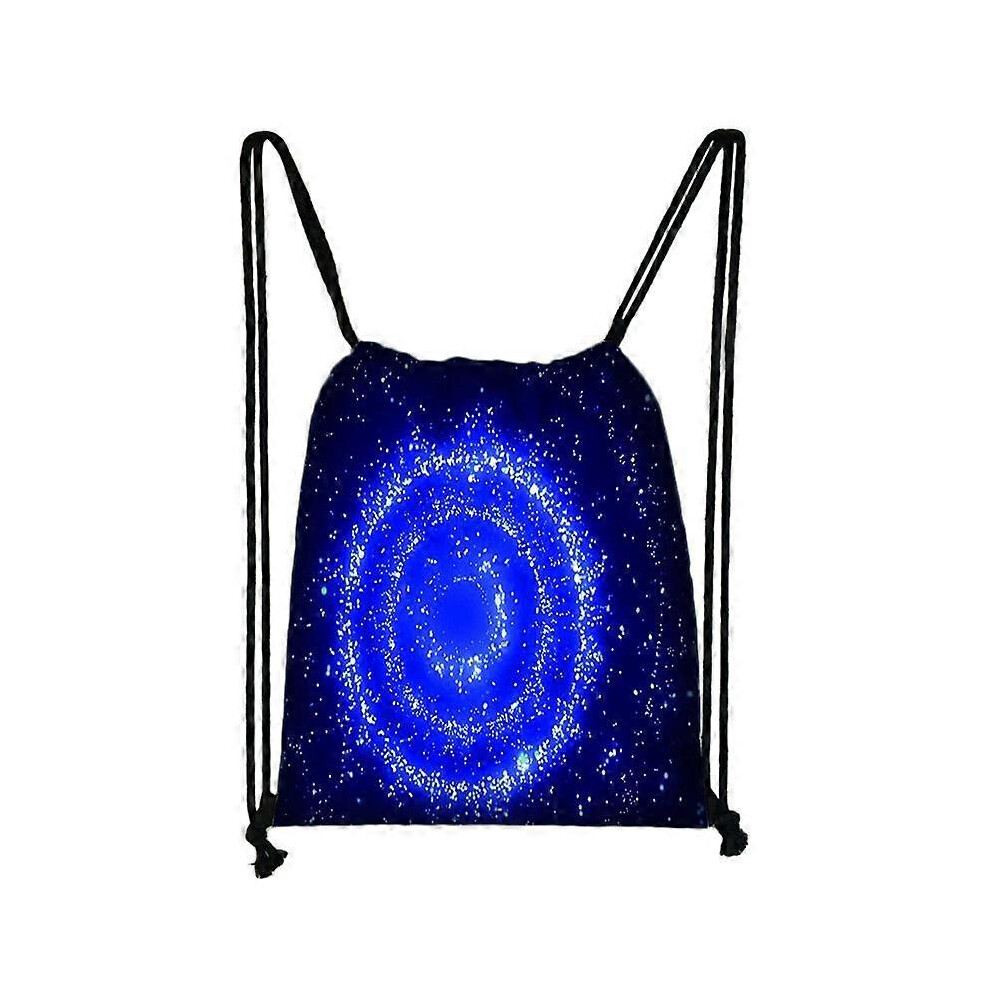(As show, One size) Starry Sky Series Running Drawstring Gym Bag School Yoga Swimming Hiking Sports Rope Bag Backpack Boy Girl Gift starry sky-15