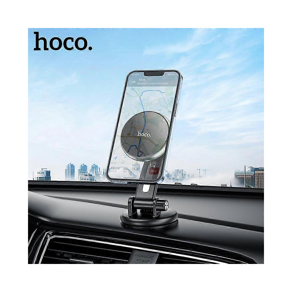 Kikidex (As Show, One Size) Hoco. Ca100 Center Console Ring Magnetic Suction Car Bracket Mobile Phone Car Navigation Aluminum Alloy Lazy Bracket