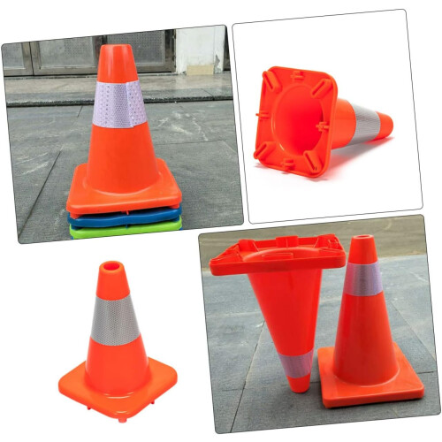 Traffic Cone Reflective Parking Cone For Outdoor Use, Construction Sites, Driving Training 2