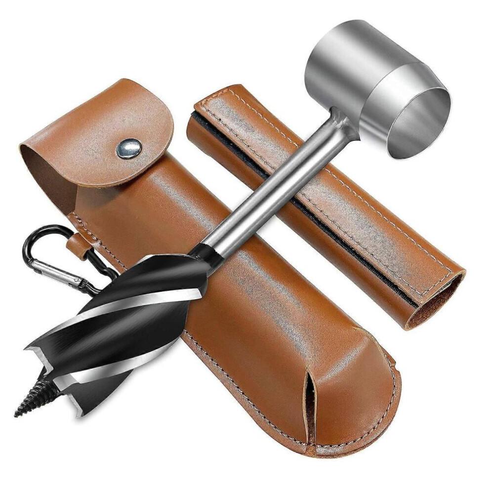 2025 New Hand Auger Wrench, Scotch Eye Wood Auger, Hand Auger Wood Drill, Settlers Tool For Camping Survival Gear And Equipment Outdoor Backpack Wood 6477056504471