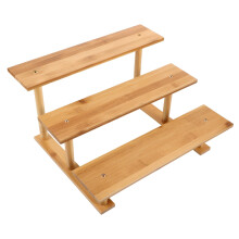Wood Plant Stand Ladder-Style Display Shelf for Indoor Plants, Solid Wood Construction, Desktop Rack for Pots and Aquariums