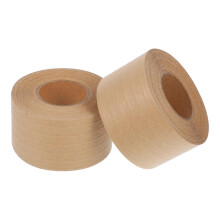 Reinforced Gummed Paper Tape Water Activated Adhesive 2-Pack Secure Heavy-Duty Carton Wrapping Easy Tear Boxes