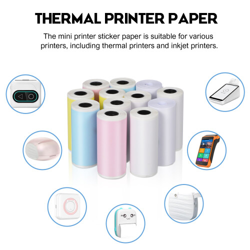 Thermal Sticker Paper Multi Color Clear Printing Easy To Use 2