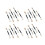 30 doppelseitiger lidschattenpinsel aus aluminium, latexfrei 1