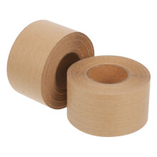 Reinforced Gummed Kraft Paper Tape Water-Activated Adhesive For Heavy-Duty Packing, Shipping Boxes, Easy Hand-Tearing