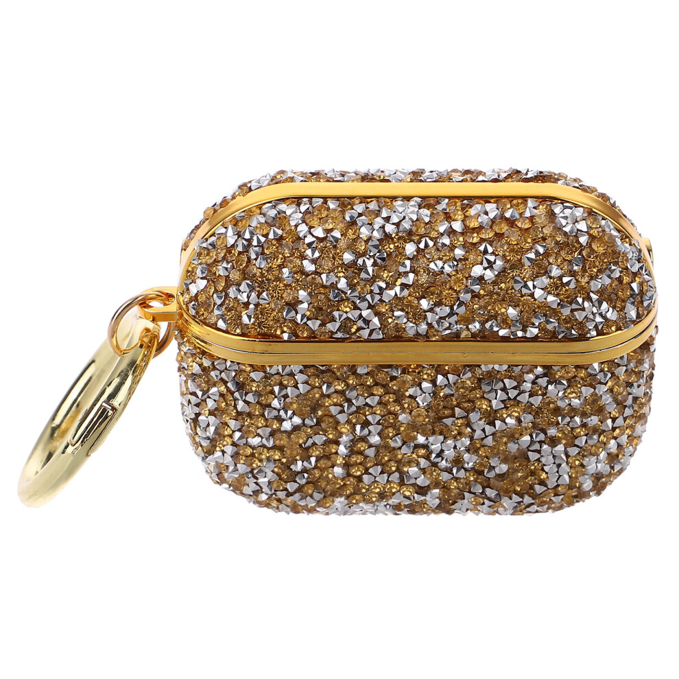 Shiny Earphone Protector Rhinestone Case Portable Cover Golden 3311081466256