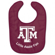 Babador de beb Texas A&M Aggies - pequeno ventilador totalmente profissional