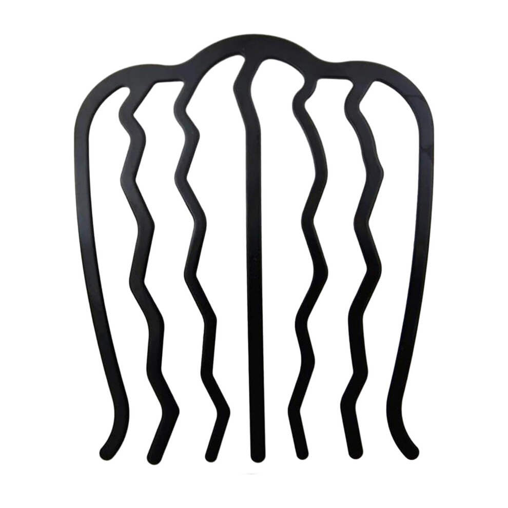 French Twist Comb, Metal Hair Comb, U-Shaped Side Hair Tool, 3.07 x 2.55 Inch, For Fine And Thick Hair