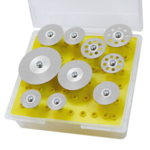 Diamond Cutting Abrasive Ceramic Tile Polishing Blade Heat Resistant 10Pcs High Strength Steel Non Deform Wood