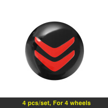 56mm Car Styling Radnabe,, Schwarz rot