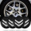 56mm Car Styling Radnabe,, Schwarz silber 2