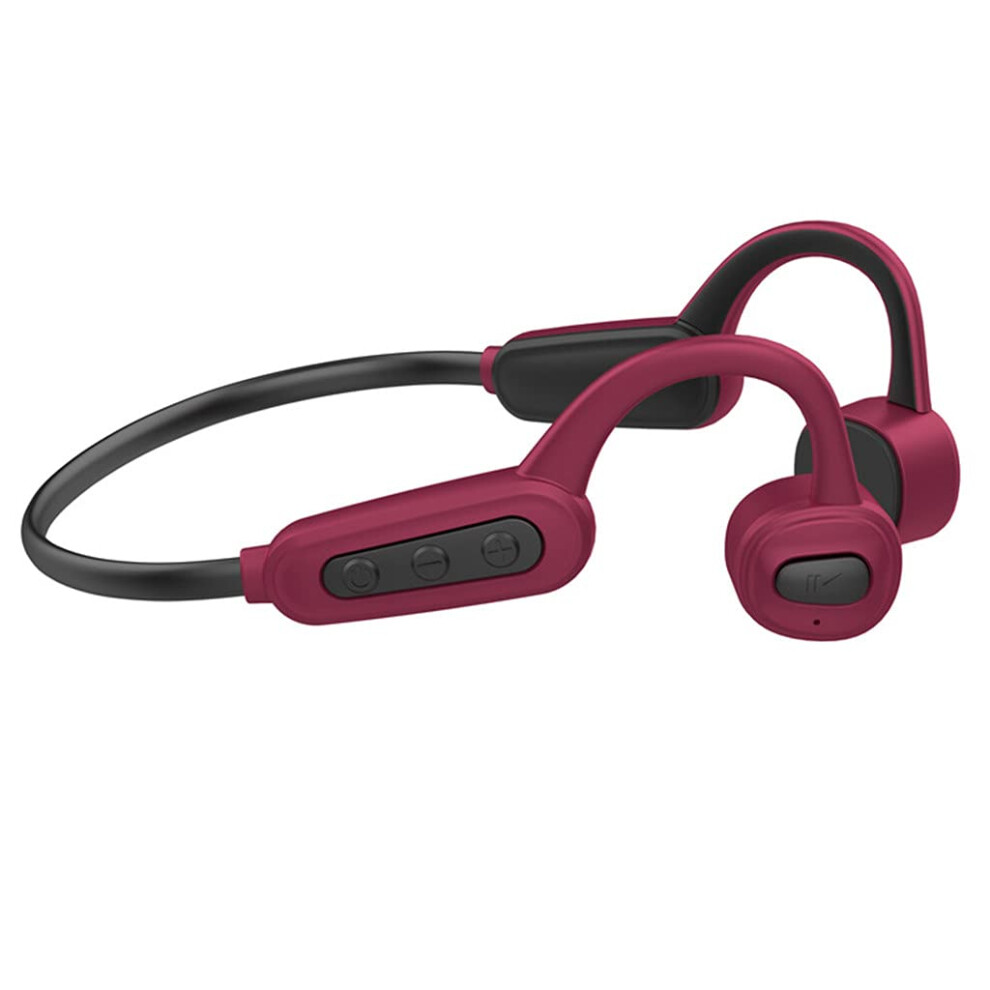 Bone Conduction Wireless Bluetooth 5.0 Open Ear Headphones Upgraded Version Ipx8 Deep Waterproof Built-In 16Gb Memory Red 9354506999872