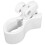 Compact White Plastic Microphone Clip for Stand Grip 1