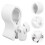 Compact White Plastic Microphone Clip for Stand Grip 10