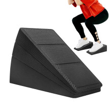 Slant Board Foam Trapezoid Stretching Block, 3-Level Non-Slip Calf Stretcher, Yoga Pilates Home Gym Training Recovery