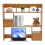 (Pine Color) Desktop Bookshelf Home Office Desk Organizer 4