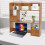 (Pine Color) Desktop Bookshelf Home Office Desk Organizer 5