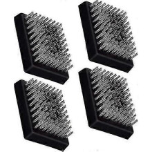 Pack Replacement BBQ Brush Heads, Cordless BBQ Brush Heads Compatible with Most BBQ Brushes, Great for BBQ Cleaning (4 Pcs)