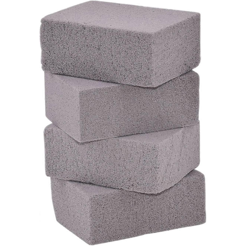 Set of 4 reusable eco-friendly pumice stone cleaning blocks for barbecue