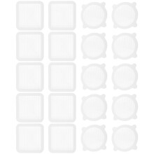 20St Witte Haarfilter Stickers Voor Gootsteen En Toilet Afvoer