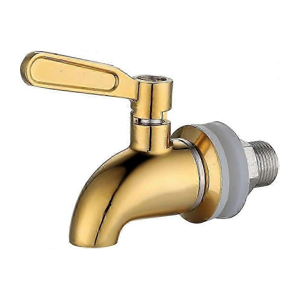 304 Stainless Steel Wine Dispenser Tap for Beer Juice - Gold Mirror 16mm