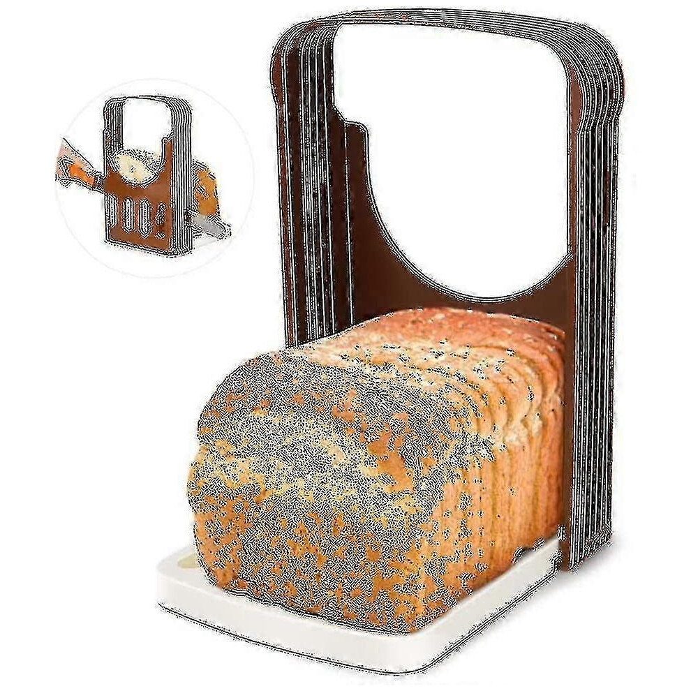 Foldable and Adjustable Bread Slicer, Fast Cutting, Even Thickness, Bread Knife-image-OPC-PKSQJDB-NEW