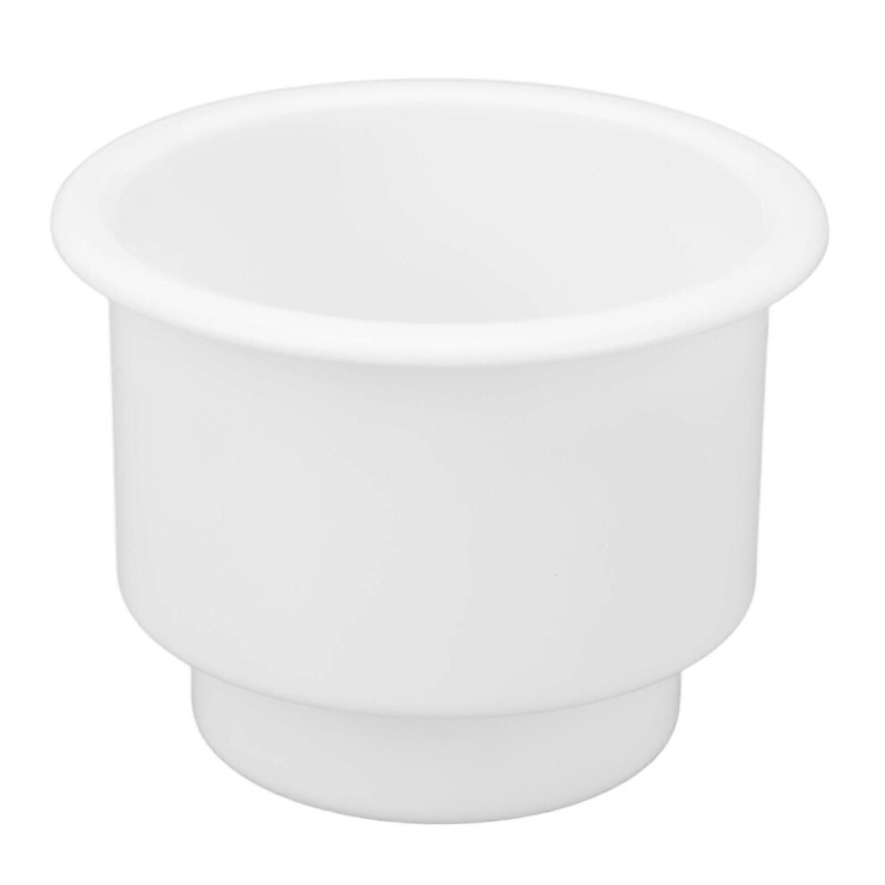 Cup Holder with Drain Hole, Easy to Clean, Smooth Surface, Recessed Cup Holder for RV, Yacht, Truck, White YEMAA