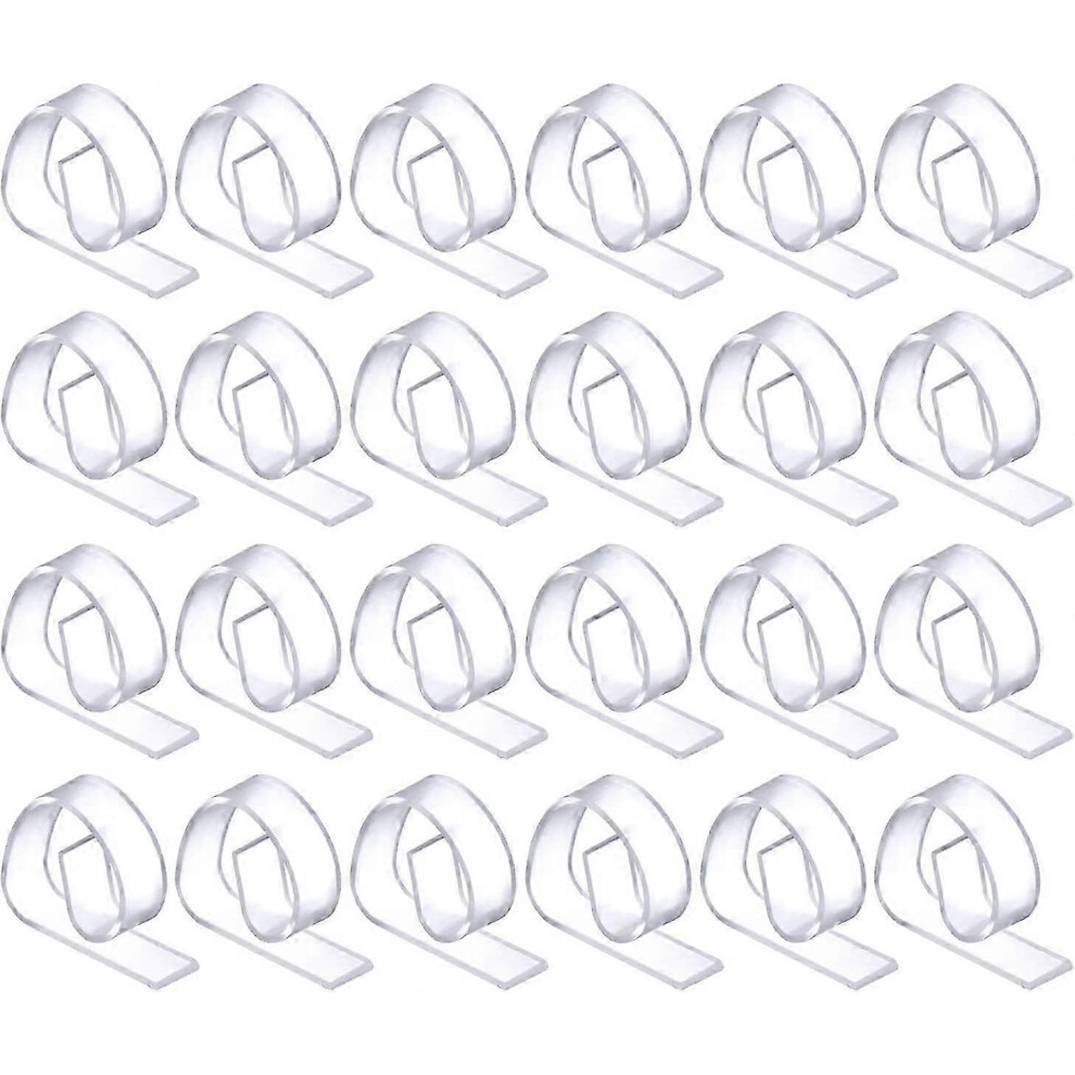 Set of 24 clear plastic tablecloth clips