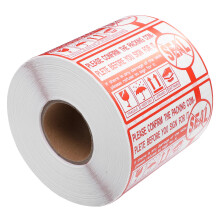 1 rol handvat "handle with care" label voor verzending en