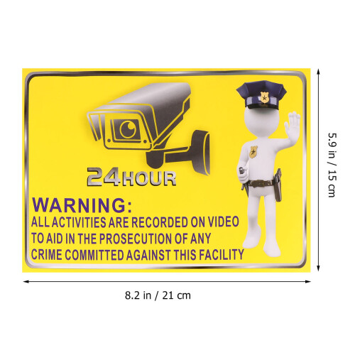 5 24-uurs internetmonitor waarschuwingssticker met logo, 1