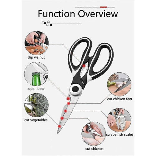Pack Heavy Duty Kitchen Scissors, General Purpose Kitchen Shears for Chicken/Poultry/Fish/Meat 1