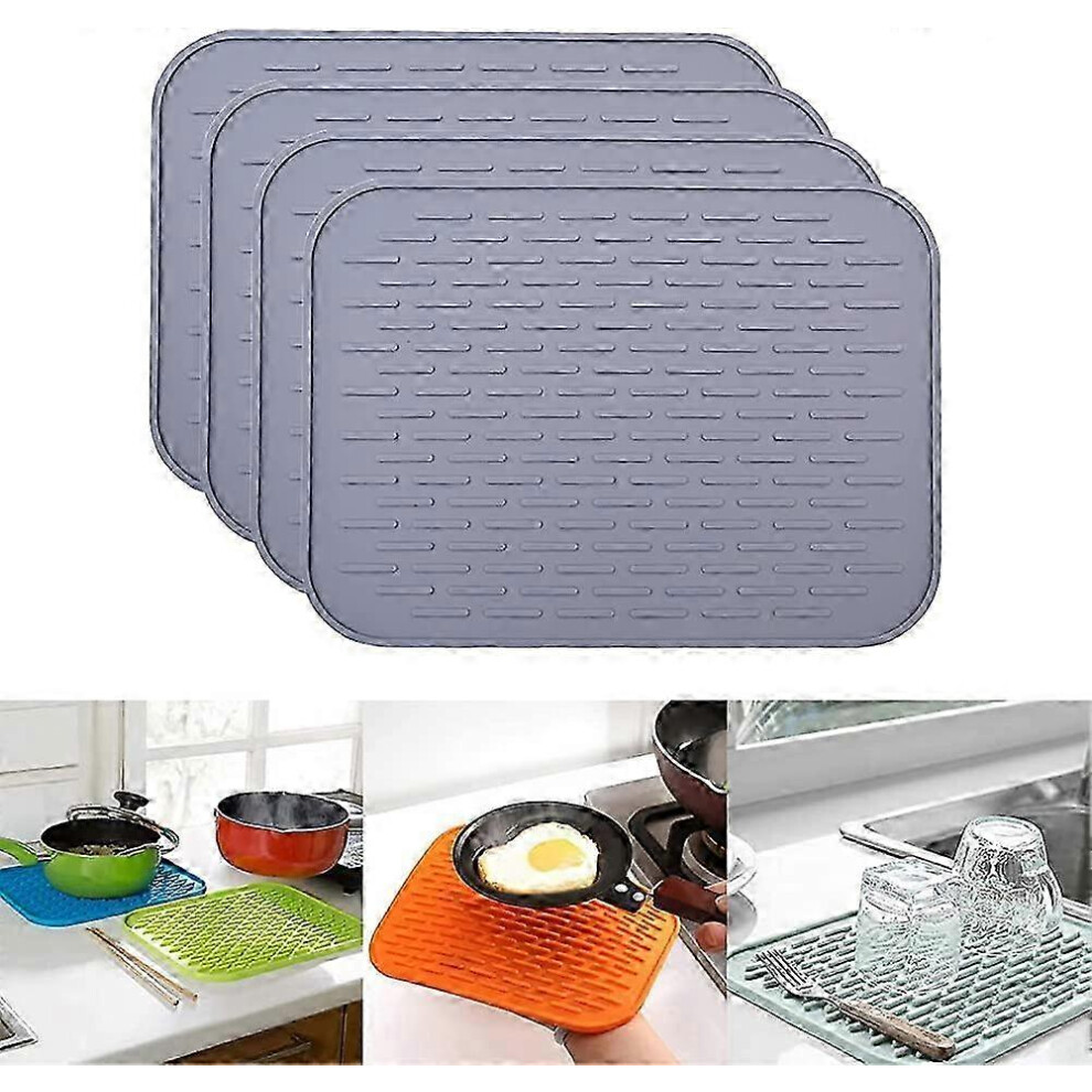 Set of 4 multifunctional heat resistant silicone trivets